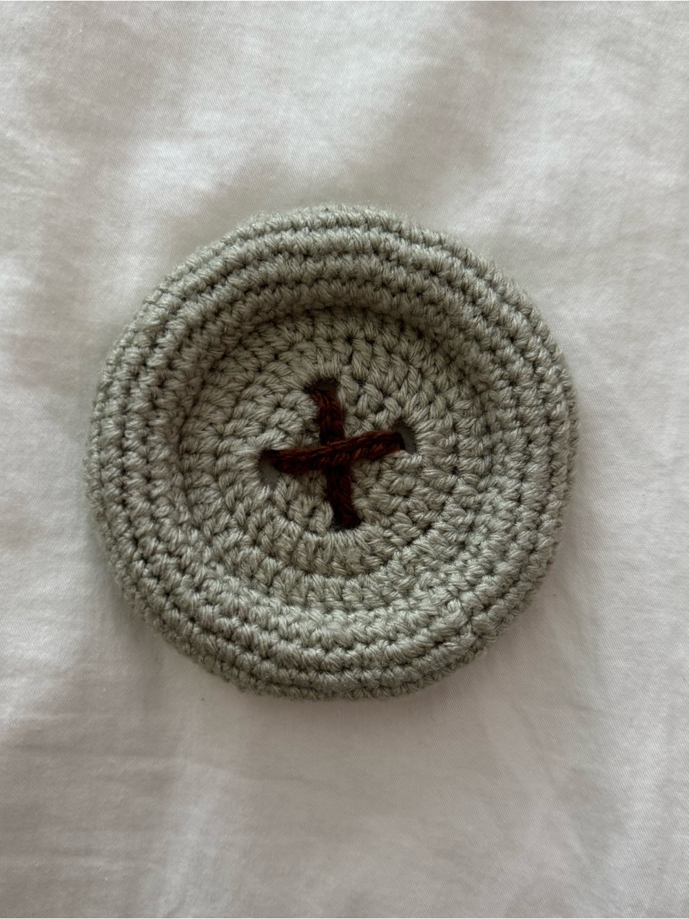 Crochet Button Coaster